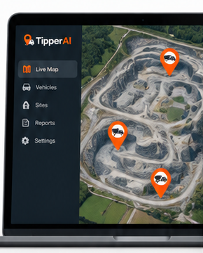 TipperAI live map on a laptop